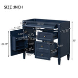 36'' Bathroom Vanity without Top Sink, Modern Bathroom Storage Cabinet with 2 Drawers and a Tip-out N710P186084C