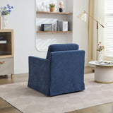 29.92'' Swivel Accent Chair, Upholstered Skirted Swivel Chair with Removable Back Cushion, 360 W3188P282084