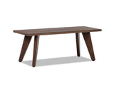 Capri 35.5" Solid Red Oak Wood Bench, Dark Brown Red Oak B2719P395570