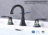 2-Handle 8 inch Widespread Bathroom Sink Faucet Oil-Rubbed Bronze Lavatory Faucet 3 Hole 360&deg 17915077