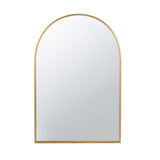 24" x 36" Arched Accent Mirror with Gold Metal Frame for Bathroom, Bedroom, Entryway Wall W2078124337
