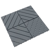 Plastic Interlocking Deck Tiles,44 Pack Patio Deck Tiles,12"x12" Square Waterproof Outdoor All W206P150115