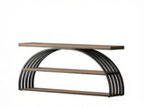 63 Inch 3 Tier Console Table Arched Frame Entryway Sofa Table 63876056