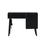 39" Retro Bohemian Style Wooden Makeup Vanity Set with Charging Plug&USB Port and Stool, Dressing N733P180011B