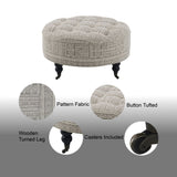 Grey Ottoman with Casters B062P215460