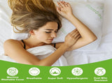 2Pcs Bamboo Memory Foam Pillow Hypoallergenic Bed Pillow For Head Neck Rest Sleeping Shredded Pillow 16095483