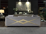Velencia Modern Style Sofa made with wood in Silver B009139136