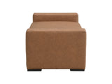 Stylish and Durable Brown Faux Leather Ottoman N769P426918D