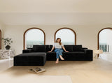 98.4*66.9"Modular sectional sofa seat,Upholstered compressed couch for living W3819P562165