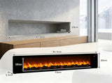 36" Recessed Electric Fireplace, 5 Levels Realistic Flame Effect, No Heat Decor Fireplace with 69282054