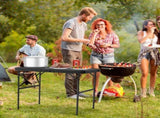 Portable Folding Outdoor Table, Dual Height Adjustable Camping Table with NonSlip Feet, 8.04 lbs 85964229