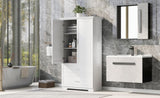 ZNTS Tall Bathroom Storage Cabinet, Cabinet with Two Doors and Drawers, Adjustable Shelf, MDF Board, WF310828AAK