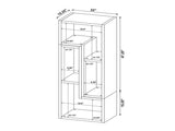 Convertible TV Console And Bookcase in White B016P163518