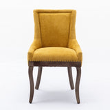 A&A Furniture,Ultra Side Dining Chair,Thickened fabric chairs with neutrally toned solid wood W1143P151495