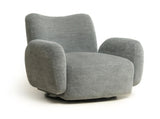 360&deg Swivel Chair Accent Chair 32.48-inch chenille fabric upholstered sofa, suitable for living W2901P463495