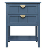 2 Drawer Side table,American style, End table,Suitable for bedroom, living room, study W688119115