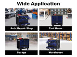 30-inch 7-drawer Wood-top Practical Rolling Steel Tool Cart, With Handle and Wheels, Storage Cabinet 73850984