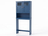 2-Door Painted MDF Toilet Cabinet 23.23*8.66*66.93in Navy blue 89298036