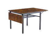 Folding Dining Table, 1.2 inches thick table top, for Dining Room,iving Room, Rustic Brown, 63.2'' W1162104704