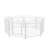 ZNTS Dog Playpen Indoor 24 inch 8 Panels Metal Dog Pen Pet Dog Fence Outdoor Exercise Pen with Doors, 37604366