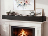 48" Rustic Wood Fireplace Mantel,Wall-Mounted & Floating Shelf for Home Decor 16238283