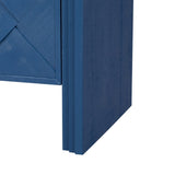 U_Style Luxury Multi-Functional MDF Sideboard woven Wood Slat Doors, Tiered Stepped Design & N711P269061V