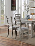 ZNTS Gray Color Dining Chairs Padded Seat Set of 2pc Side Chair Ladder Back Kitchen Dining Room B011P246316