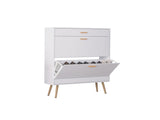Shoe, 16 Pair Shoe Rack Storage Organizer with 2 Flip Drawers, White Entryway Shoe Storage 61976300