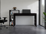 Venetie Desk, 3 Shelves, Black Wengeu B097P474293