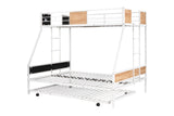 Metal Twin over Full Bunk Bed with Trundle/ Heavy-duty Sturdy Metal/ Noise Reduced/ Safety W42752429