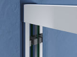 44-48 in. W x 72 in. H Chrome Finish,Sliding Shower Glass Door Adjustable Semi Frameless Shower W2269P324988