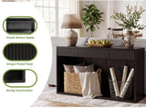 63" Fluted Console Table with 3 Drawers, Long Sofa Table Behind Couch for Living Room, Hallway, W2917P542461