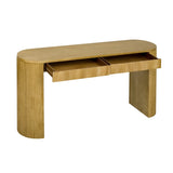 U_STYLE Sophisticated Console Table with Pine Veneer and Vertical Striped,Suitable for Entryway, N711P289125O