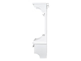 Floating Makeup Vanity with Big Mirror, Wall-Mounted Storage Vanity with Drawers, Pockets & Hooks, 80169179