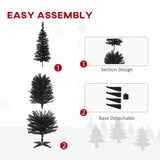 6 foot black Christmas tree with bracket 67291685