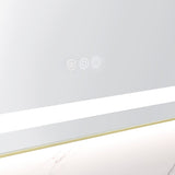 72 x 28 Inch LED Bathroom Mirror with Front and Backlight, Wall Mounted Vanity Mirror with Aluminum W2287P310521