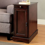 Modern Transitional Design 1pc Side Table/Nightstand Storage Cabinet Cherry Color USB Outlet B011P191196