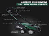 Garden Scarifier, 2-in-1 16INCH Dethatcher Scarifier,15 Amp Electric Lawn Dethatcher,Removable W46568154