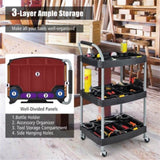 3 Layer Tool Cart w/ Lockable Universal Wheels and Multiple Divider 29095919