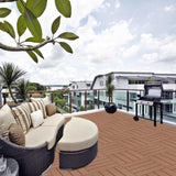 Plastic Interlocking Deck Tiles, 11.8"x11.8", Patio Flooring Outdoor Waterproof All W2882P204155
