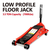 Floor Jack, 3.5 Ton Low Profile Floor Jack, Heavy-Duty Steel Racing Floor Jack with dual Piston W1239115449