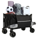 Collapsible Foldable Extended Wagon with canopy,480lbs Weight Capacity, Heavy Duty Folding Utility W2932P253157