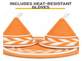 Stainless Steel Handle 5QT Round Enameled Pot Orange Gradient 80490768