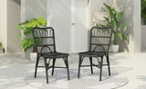 Outdoor PE Wicker Patio Dining Chairs Set of 2,Outdoor Rattan chairs for Backyard, Poolside, Garden, N762P236148G