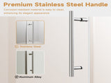 68-72" W * 76" H Stainless Steel Round Tube Frameless Single Sliding Shower Door, 3/8"-thick W1552P310017