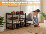 4-Tier Shoe Rack with Cushion,Heavy Duty Carbon Steel Frame, Anti-Slip Feet, 63502368