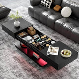 U-Can 41.3''-76.7'' Extendable Coffee Table, Efficient Central Coffee Table with Multiple Storage N724P290061B