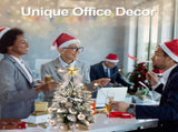 22in Mini Christmas Tree with Lights, Rose Gold Artificial Small Tabletop Christmas Tree with 32081158