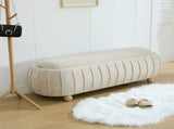 55.12"Wide Upholstered Flip-top Storage Accent Bed Bench, Chenille Footrest Ottoman with Rubberwood W3098P538033