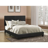 Black Upholstered Queen Panel Bed B062P155552